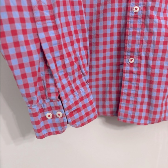 Brooks Brothers Mens Shirt Button Up Long Sleeve XL Blue Red Check - Picture 3 of 6